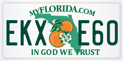 FL license plate EKXE60