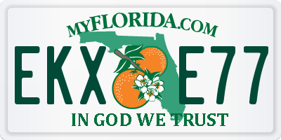 FL license plate EKXE77