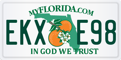 FL license plate EKXE98