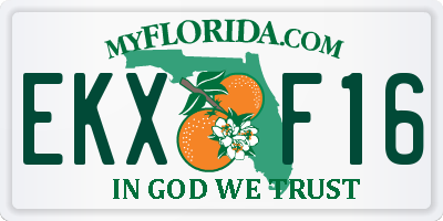 FL license plate EKXF16
