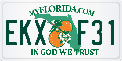 FL license plate EKXF31