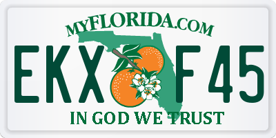 FL license plate EKXF45