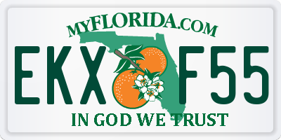 FL license plate EKXF55