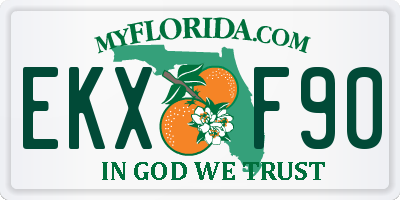 FL license plate EKXF90