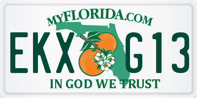 FL license plate EKXG13