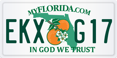 FL license plate EKXG17