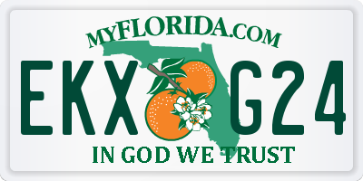 FL license plate EKXG24