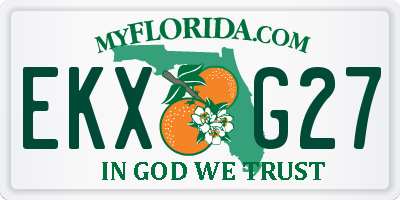 FL license plate EKXG27