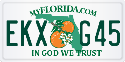 FL license plate EKXG45