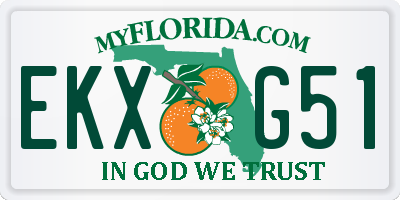 FL license plate EKXG51