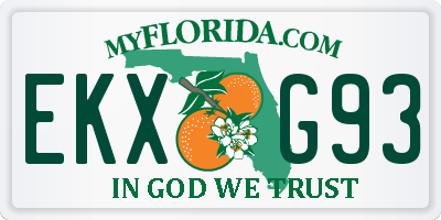 FL license plate EKXG93