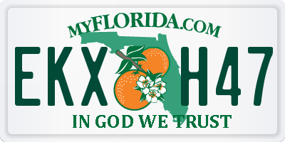 FL license plate EKXH47