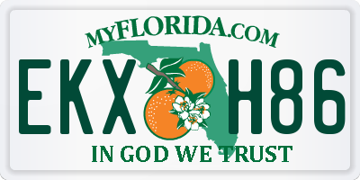 FL license plate EKXH86