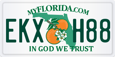 FL license plate EKXH88