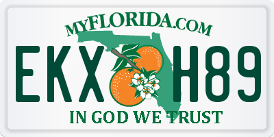 FL license plate EKXH89