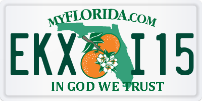 FL license plate EKXI15