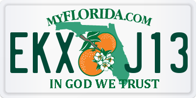 FL license plate EKXJ13