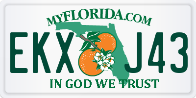 FL license plate EKXJ43