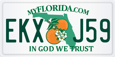 FL license plate EKXJ59