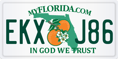 FL license plate EKXJ86