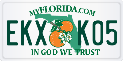 FL license plate EKXK05