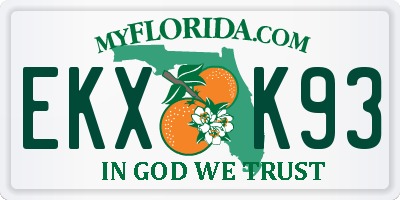FL license plate EKXK93