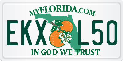 FL license plate EKXL50