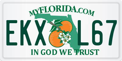 FL license plate EKXL67