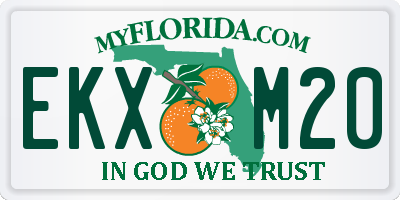 FL license plate EKXM20