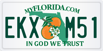 FL license plate EKXM51