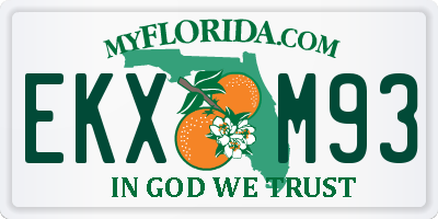 FL license plate EKXM93