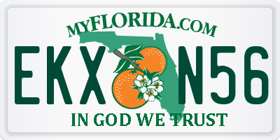 FL license plate EKXN56