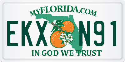 FL license plate EKXN91