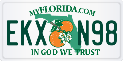 FL license plate EKXN98