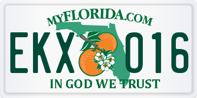 FL license plate EKXO16