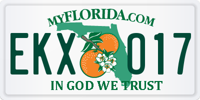 FL license plate EKXO17