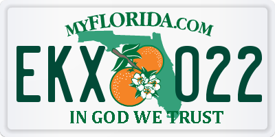 FL license plate EKXO22