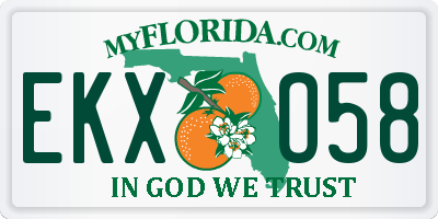 FL license plate EKXO58
