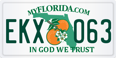 FL license plate EKXO63
