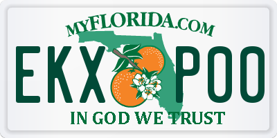 FL license plate EKXP00