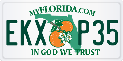 FL license plate EKXP35