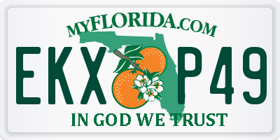 FL license plate EKXP49