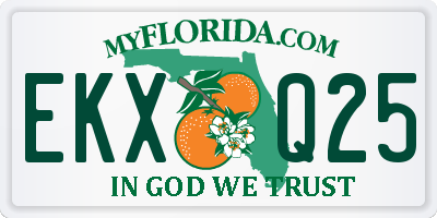 FL license plate EKXQ25