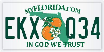 FL license plate EKXQ34
