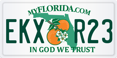 FL license plate EKXR23