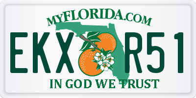 FL license plate EKXR51