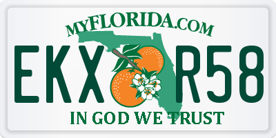 FL license plate EKXR58