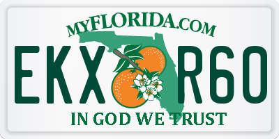 FL license plate EKXR60