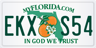FL license plate EKXS54