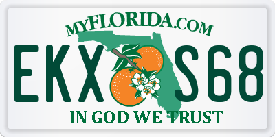 FL license plate EKXS68